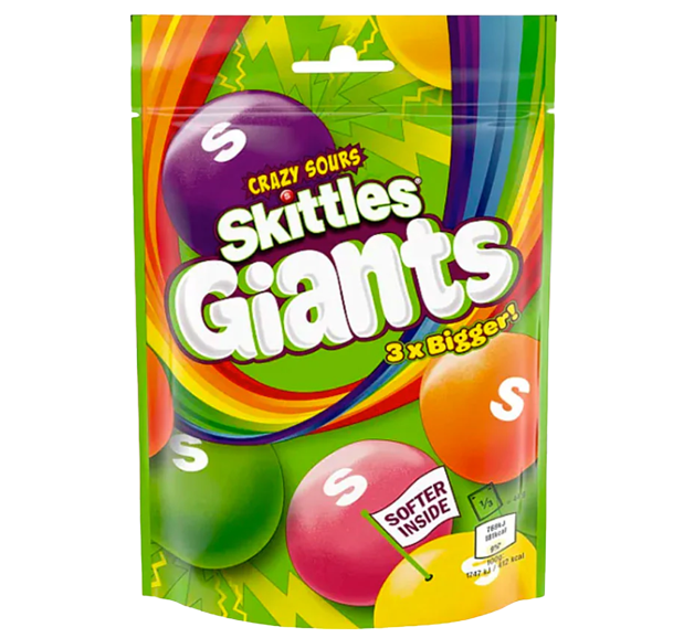 Skittles Crazy Sours Giants Bulk Value Box (15 - pack) - Candywrap.nl