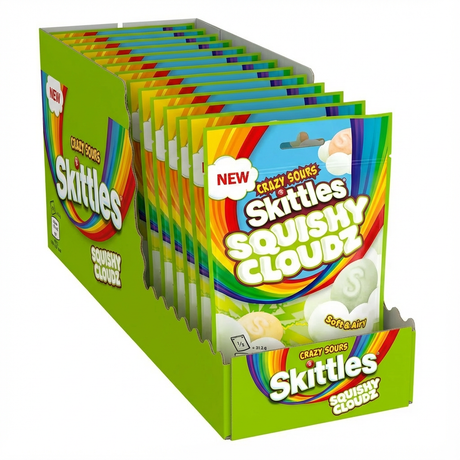 Skittles Crazy Sours Squishy Cloudz Bulk Value Box (18 - pack) - Candywrap.nl