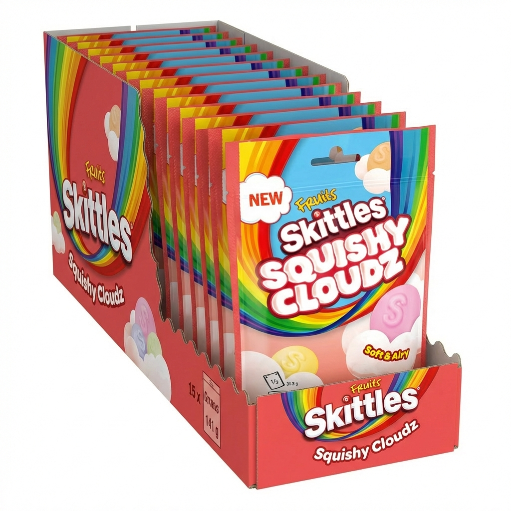 Skittles Fruits Squishy Cloudz Bulk Value Box (18 - pack) - Candywrap.nl