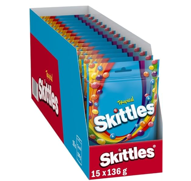 Skittles Tropical Bulk Value Box (15 - pack) - Candywrap.nl