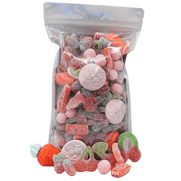 Sour Strawberry Cherry Mix - aardbei kersen snoep - Candywrap.nl