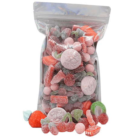 Sour Strawberry Cherry Mix - aardbei kersen snoep - Candywrap.nl