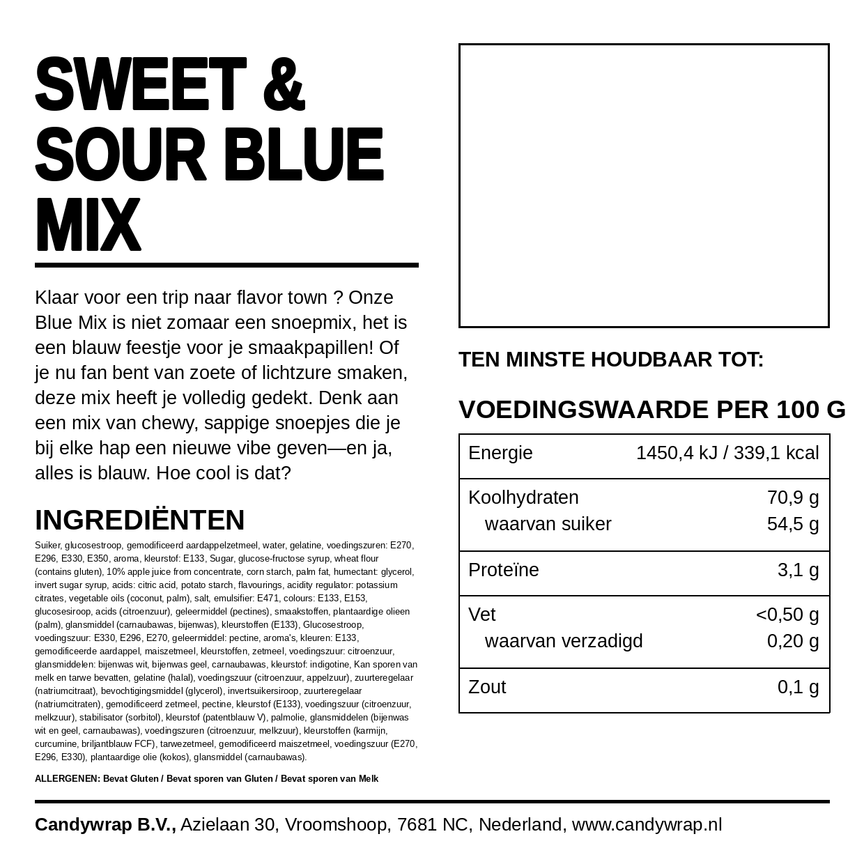 Sweet & Sour Blue Mix - Candywrap.nl