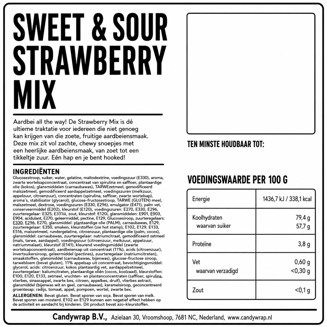 Sweet & Sour Strawberry Mix - Candywrap.nl