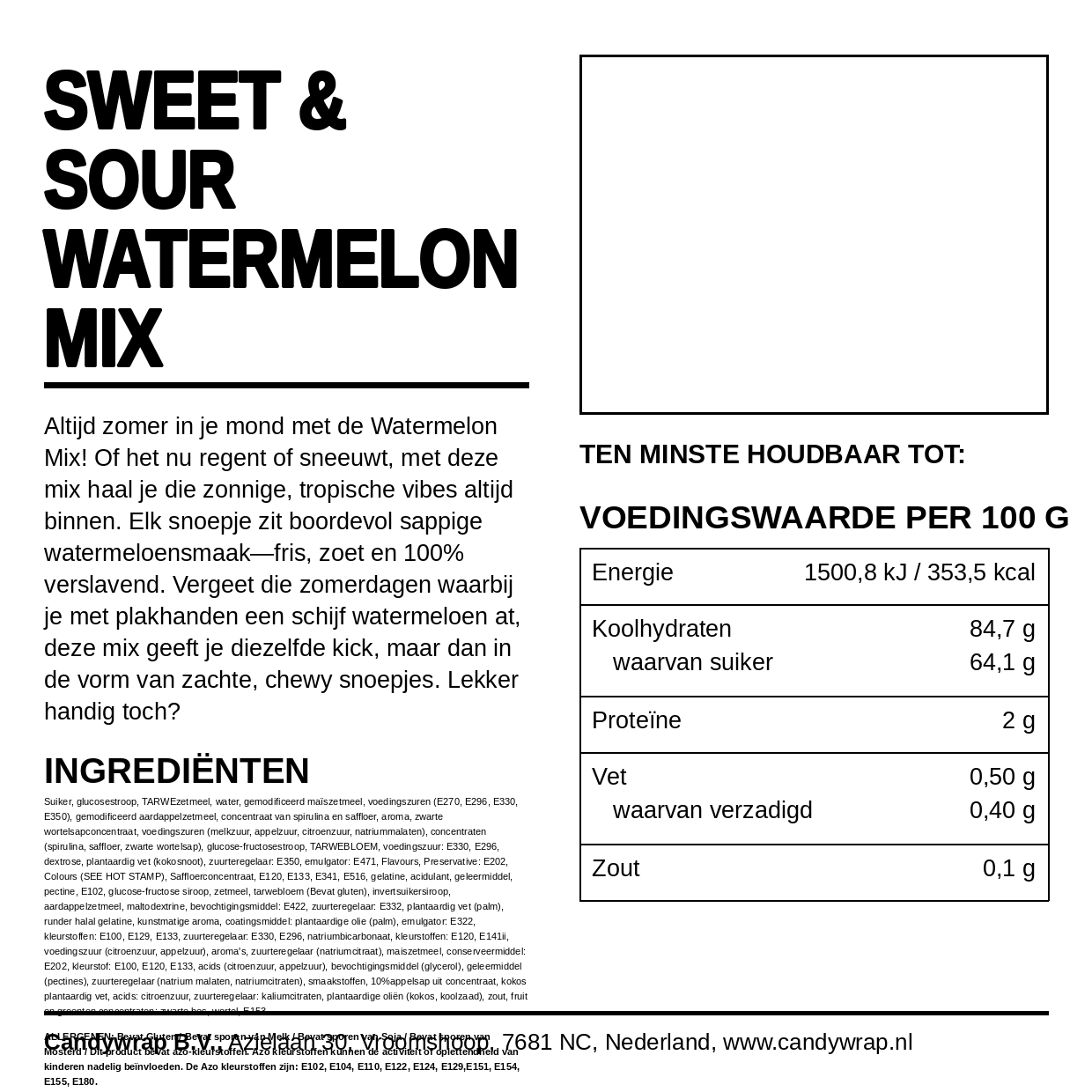 Sweet & Sour Watermelon Mix - Candywrap.nl