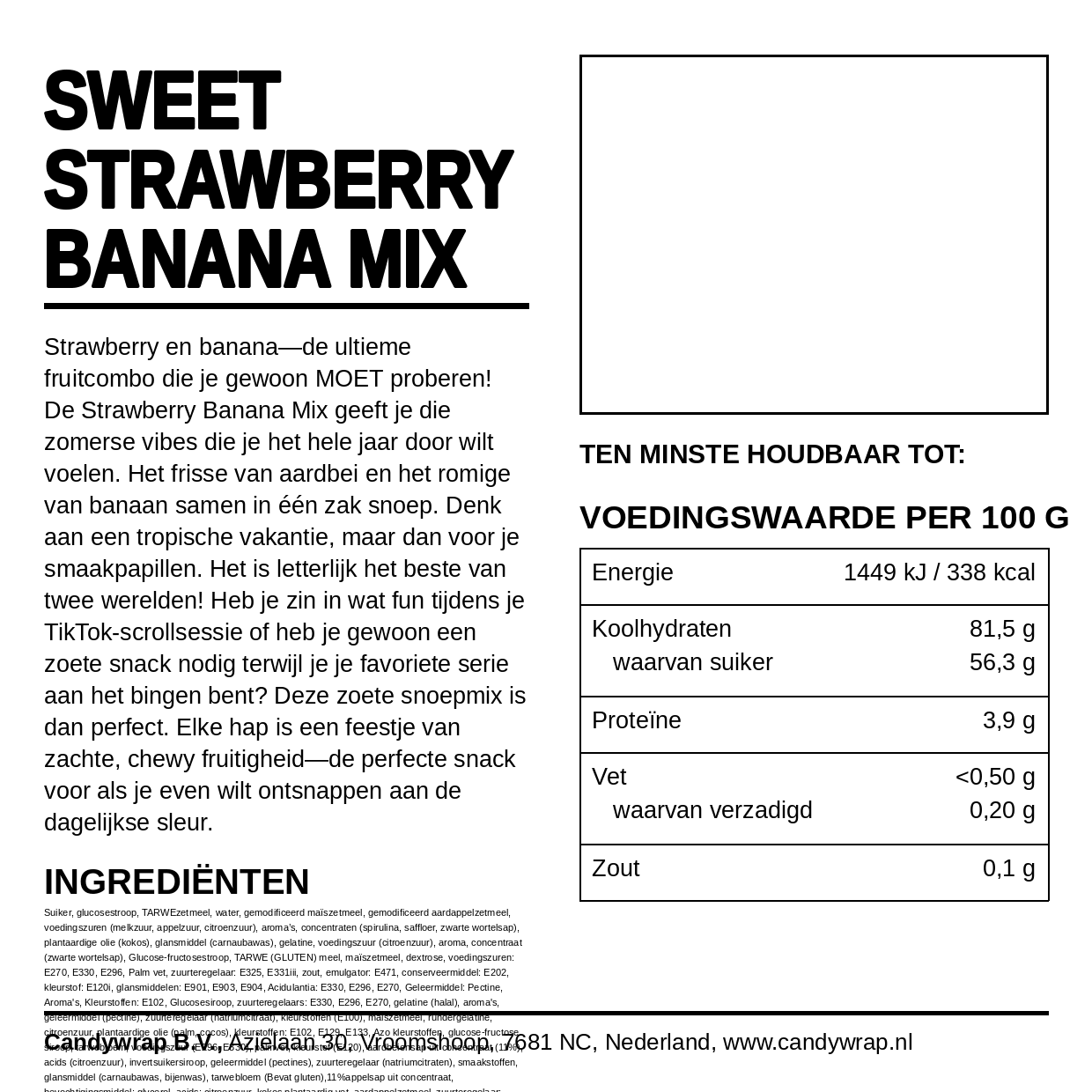 Sweet Strawberry Banana Mix - Candywrap.nl