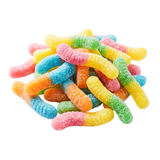 Trolli Sour Glow Worms voordeelzak met neon zure wormen snoep