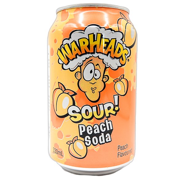 Warheads Sour Peach Soda (355ml) - Candywrap.nl