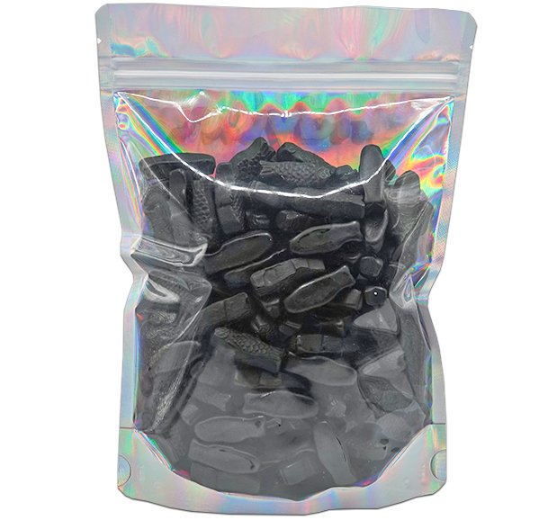 Salty Licorice Fishes - Candywrap.nl