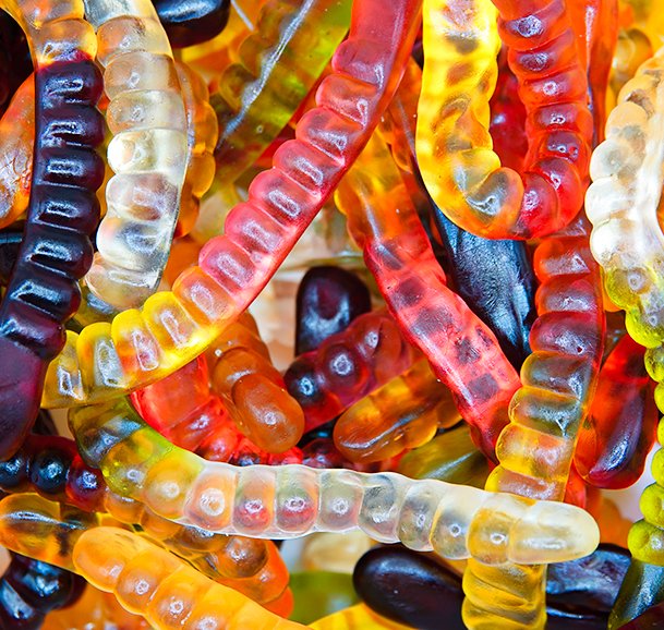 Sweet Glow Worms - Candywrap.nl
