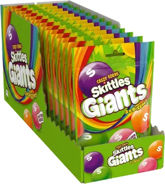 Skittles Crazy Sours Giants Bulk Value Box (15-pack)