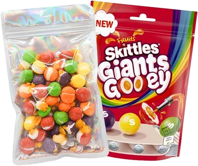 Sachet de Skittles Giants Gooey lyophilisés