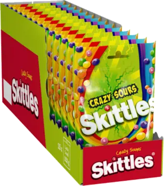 Skittles Crazy Sours - Boîte économique de 15 paquets