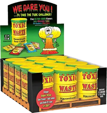 Boîte en vrac Toxic Waste Yellow Drum (lot de 12)