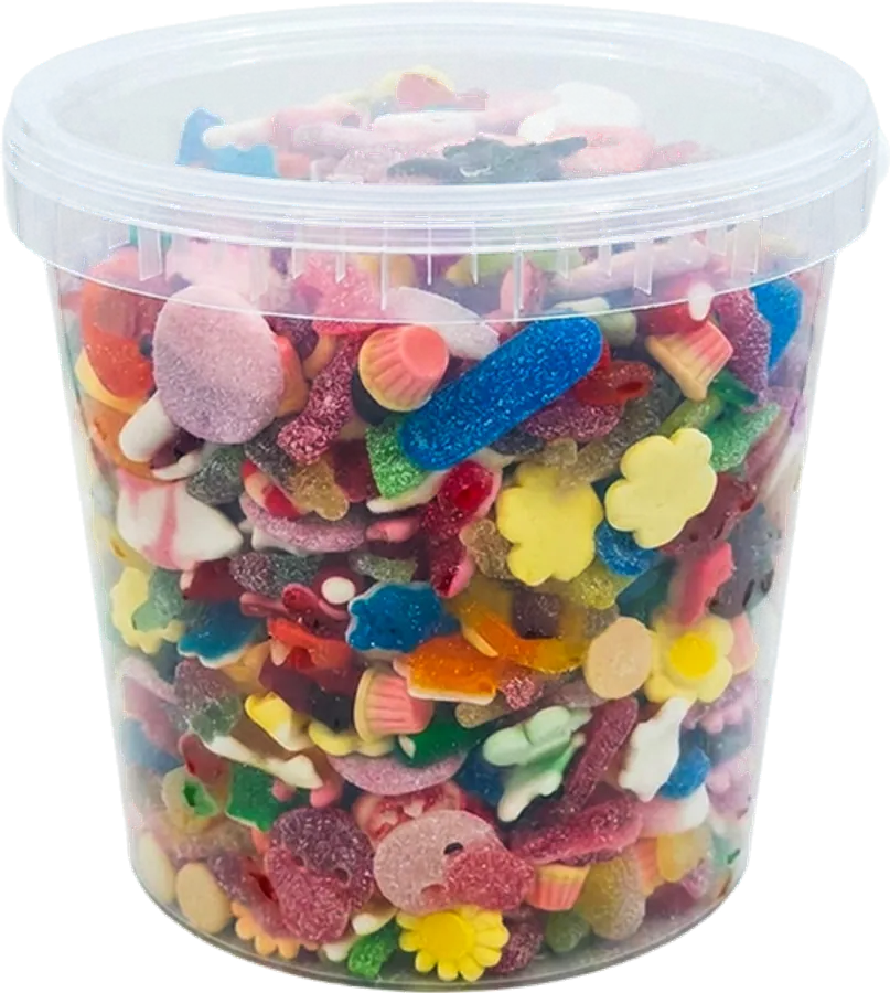 Pick & Mix bucket gevuld met snoep
